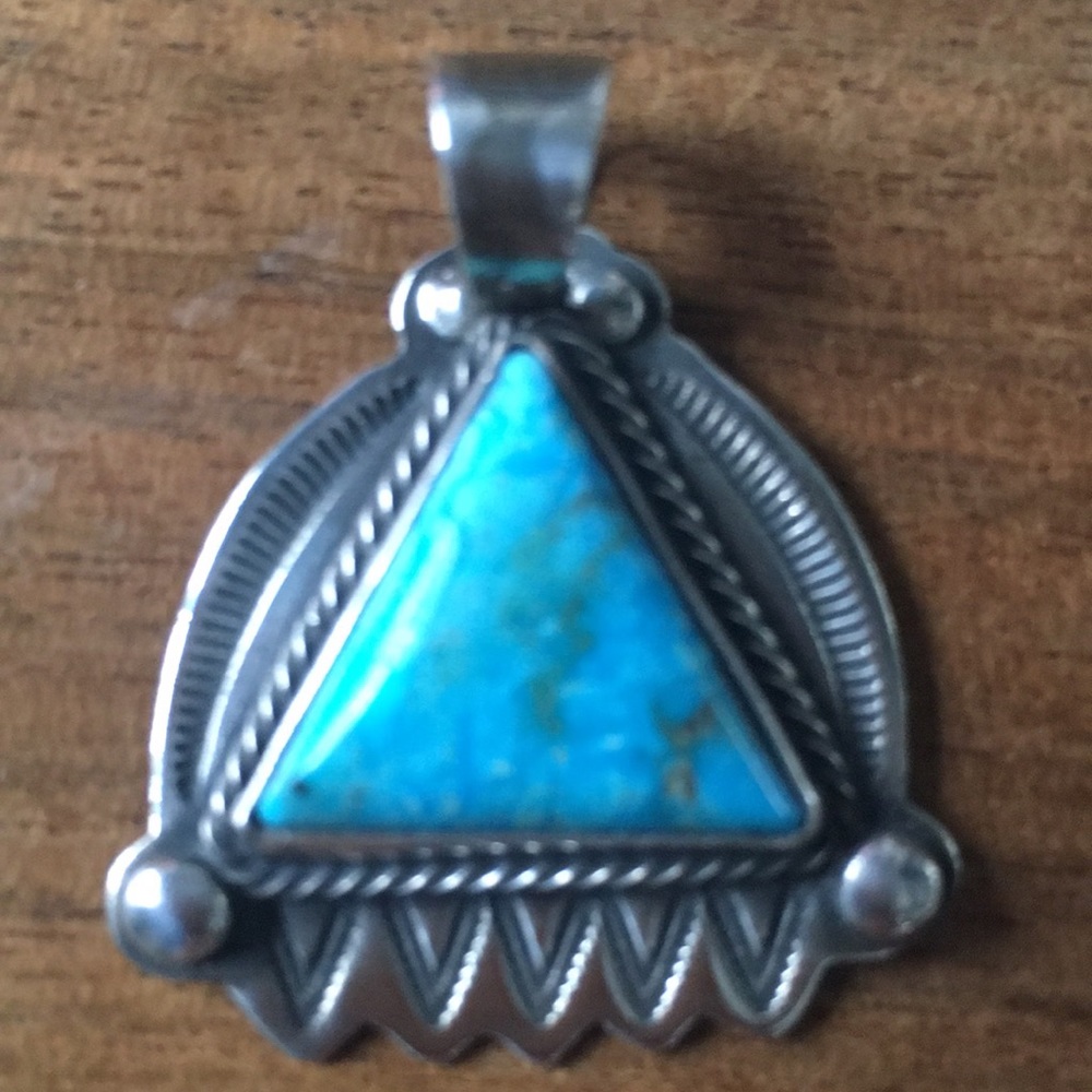 Sterling Silver and Turquoise Native American pendant